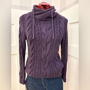 L.L. Bean Women's Plum Cowl Neck Sweater Size Small